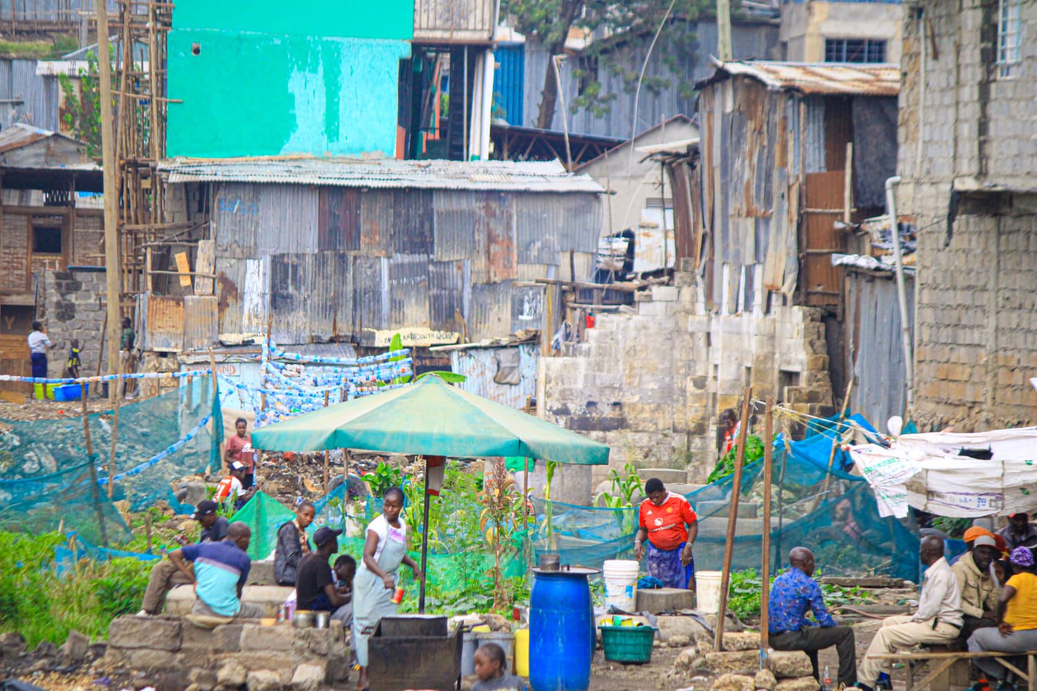 Children playing in the community